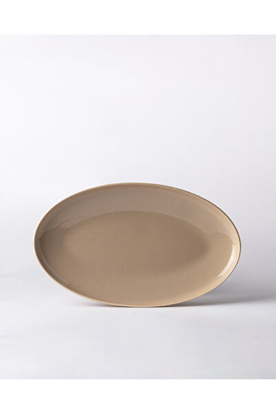 Madame Coco Aurea Kayık Plate - Beige - 30 cm