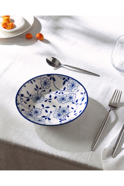 Madame Coco Reve Bleu Jardin Dinner Plate - Blue/White - 20 cm
