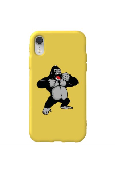 Other Apple iPhone Xr Angry Gorilla2 Yellow Colored Silicone TPU Θήκη