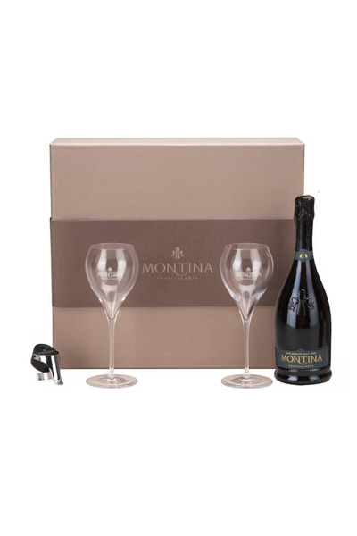 La Montina Pachet Cadou Franciacorta Millesimato You&Me, 2 Pahare, Stopper , ...