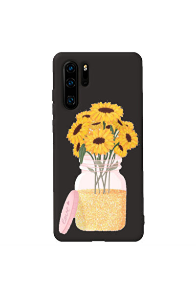 Other Huawei P30 Pro Daisies Black Colored Silicone TPU Θήκη