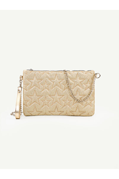 Mojeva Γυναικεία τσάντα Clutch & Portfolio με λουράκι αλυσίδας σε ασημί απόχρ...