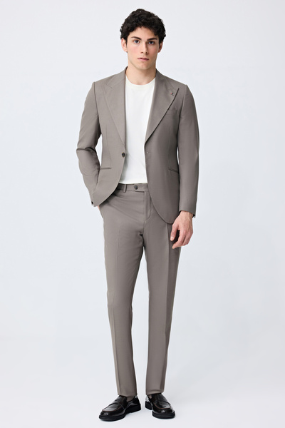 Tween Slim Fit Vizon Armürlü Takim Elbise