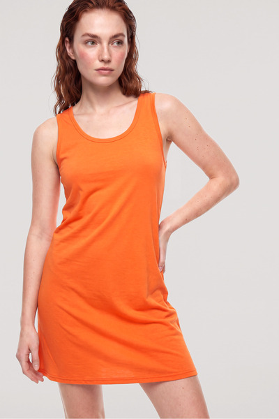 Akbeniz Women's Basic Nightgown - Orange
