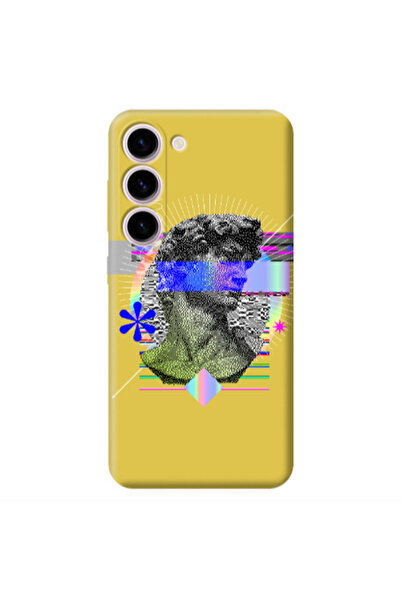 Other Samsung S23 Plus Statue pixels Yellow Colored Silicone TPU Θήκη