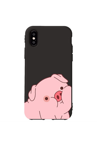 Other Apple iPhone Xs Piggy 1 Black Colored Silicone TPU Θήκη