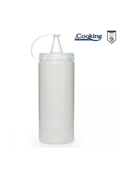 OEM Бутилка с дозатор за сос 1000 мл, прозрачна, CHEF LINE, COOKING BY HEINNER