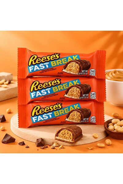 Reese 's Fast Break Peanut Butter & Nougat - Nuga ve Fıstık Ezmeli Çikolata B...