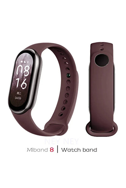 Choice34 حزام سيليكون ناعم باللون الأحمر النبيذي لـ Mi Band 10 14، سوار ذكي ر...