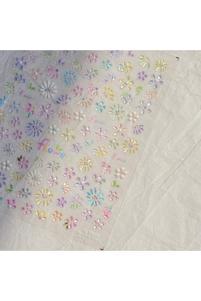 Choice8 1 قطعة ملصقات أظافر بتصميم البرسيم رباعي الأوراق الأخضر اللامع، زهرة ...