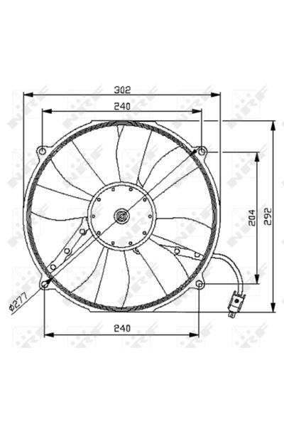NRF Ventilator Radiator MERCEDES-BENZ C-CLASS/C-CLASS T-Model/CLK/E-CLASS