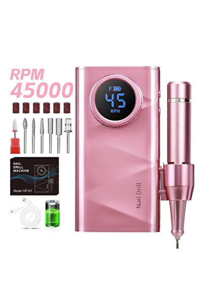 Choice5 USB Type-C Pink Cordless Quiet Nail Drill Rechargeable Salon-Quality ...