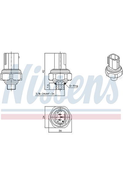 Nissens Comutator Presiune Aer Conditionat MERCEDES-BENZ 5-CLASS/A-CLASS/ACTR...