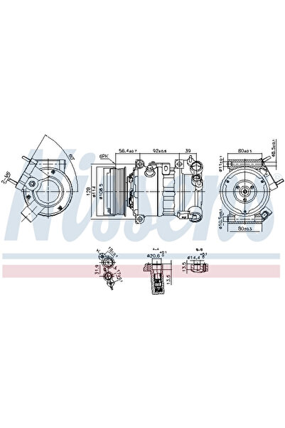 Nissens Compresor Aer Conditionat Clima CITROËN BERLINGO/C5 AIRCROSS/JUMPY 3/...