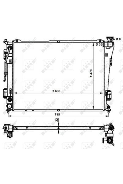 NRF Radiator Racire Motor HYUNDAI GRANDEUR/SONATA 6 KIA OPTIMA