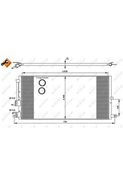 NRF Radiator Condensator Aer Conditionat JAGUAR 10-TYPE 1