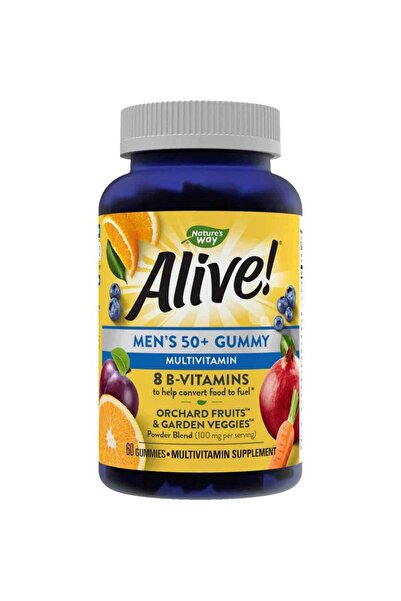 Nature's Way Alive, Men'S 50+ Complete Multivitamin Fruit, 60 Gummies