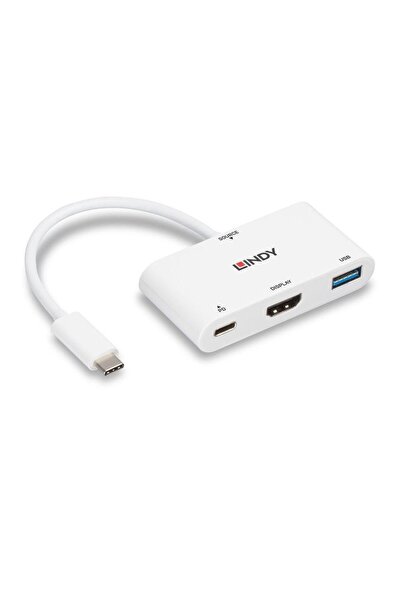 LİNDY Adaptor USB 3.1 Tip C la HDMI cu port USB Tip A și Power Delivery