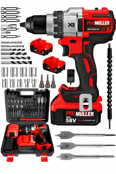 Pro Müller Alman Profesyonel V-Power 5800 Darbeli Çelik Mandrenli Xr Li-Ion Ç...