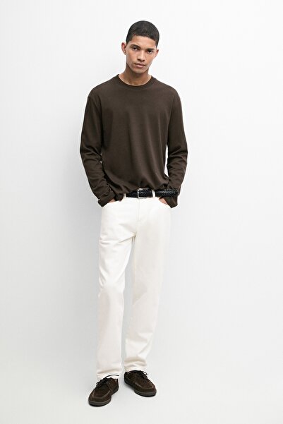 Massimo Dutti %100 pamuklu uzun kollu t-shirt