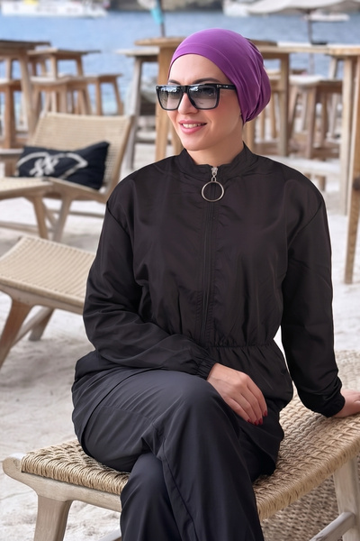 armonika Women's Lilac Plain Hijab Bonnet Arm-26Y001033