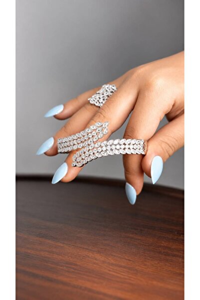 stainles steel Silver and Luxurious Zircon Bracelet and Ring Set Suitable for...