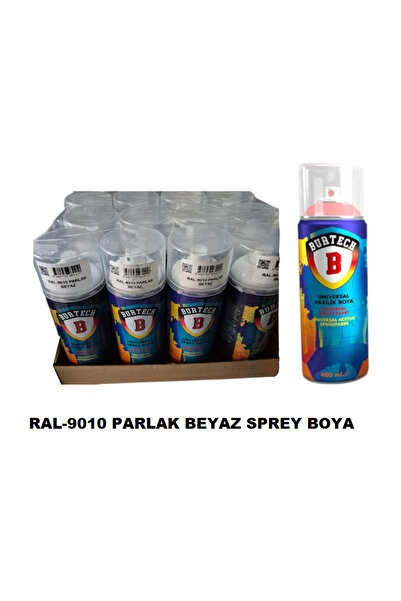Gutsy BURTECH RAL-9010 BURTECH RAL-9010 PARLAK BEYAZ BOYA SPREY 400 ML.STANDART