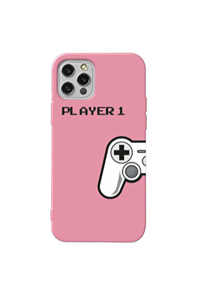 Other Apple iPhone 12 Pro Max Player 1 Pink Colored Silicone TPU Θήκη