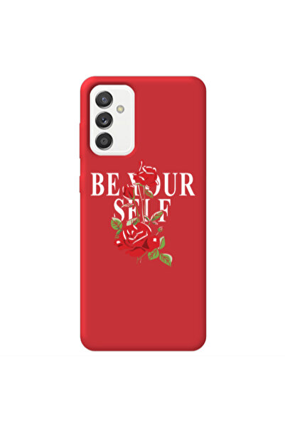 Other Samsung M13 Be Your Self Red Colored Silicone TPU Θήκη