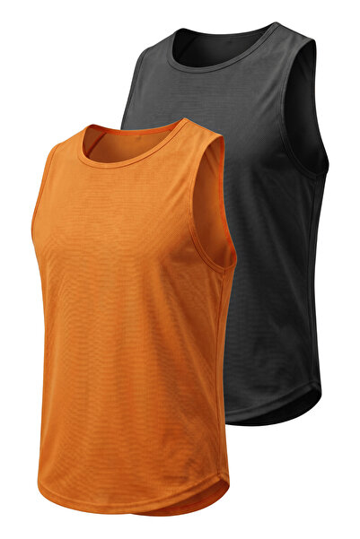 GENIUS STORE Men's Zero Sleeve Sports Athlete Sweat-Wicking Fitness Gym T-Shi...