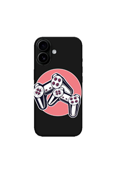 Other Apple Iphone 16 Retro Joysticks Black Colored Silicone TPU Θήκη