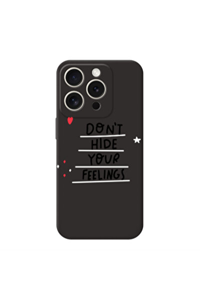 Other Apple Iphone 16 Pro Dont Hide Your Feelings Black Colored Silicone TPU ...