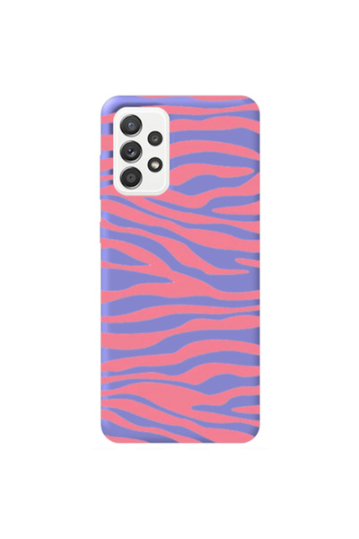 Other Samsung A52 Pink Zebra Purple Colored Silicone TPU Θήκη