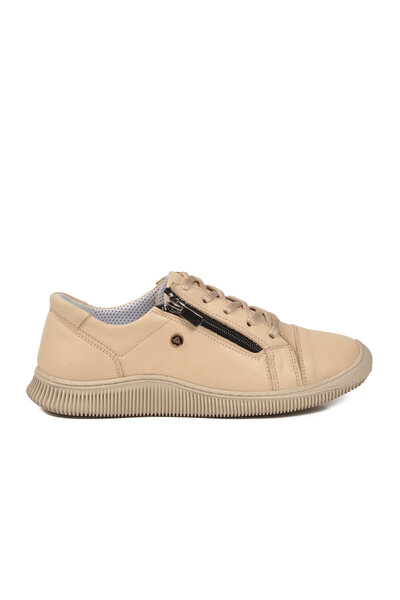 AYAKMOD Pantofi casual de damă ortopedici din piele naturală bej 5635 Z