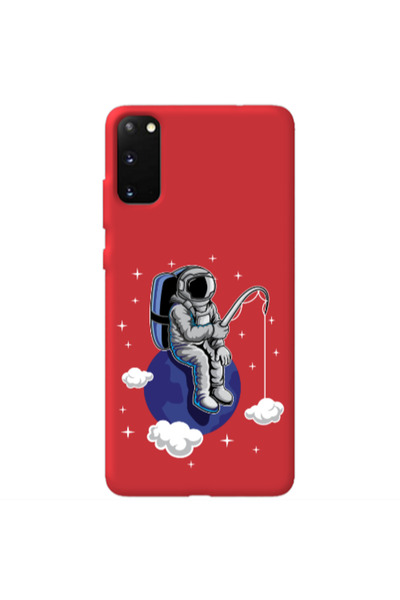 Other Samsung S20 Fishing space Red Colored Silicone TPU Θήκη
