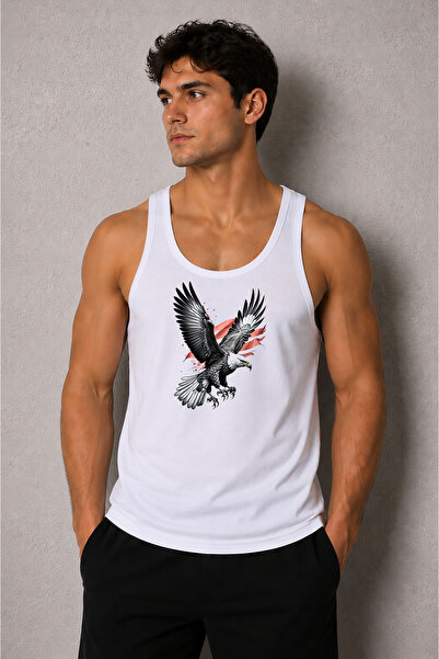 cesita Eagle Printed Men's Gym Fitness Athlete Singlet