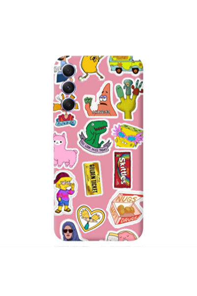 Other Samsung A34 best cartoons Pink Colored Silicone TPU Θήκη