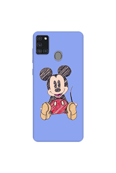 Other Samsung A21S Mickey mouse 2 Light Purple Colored Silicone TPU Θήκη