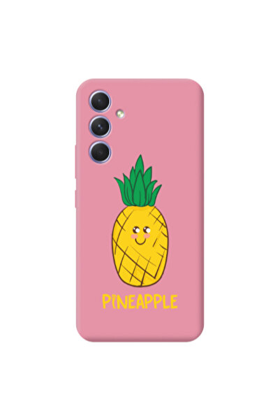 Other Samsung A56 Pineapple Pink Colored Silicone TPU Θήκη