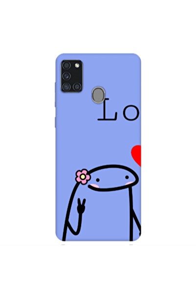 Other Samsung A21S Love 1 Light Purple Colored Silicone TPU Θήκη