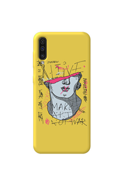 Other Samsung A70 Make art Yellow Colored Silicone TPU Θήκη
