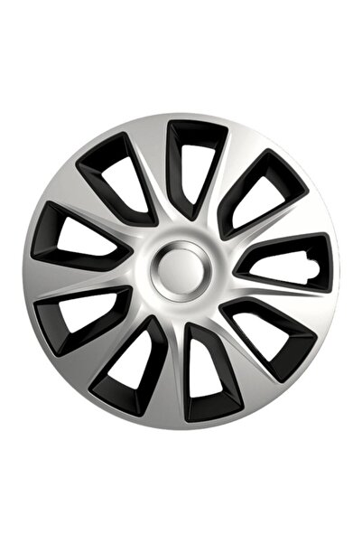 AUTOMAX Set capace roti 15 inch Stratos DC, Negru si Argintiu