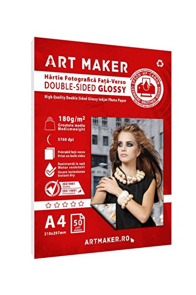 Art Maker Glossy double-sided photo paper, 180g/m2, A4, 50 sheets