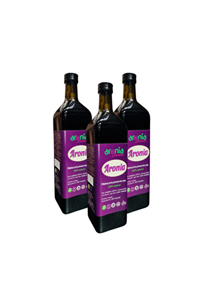 Aronia Guranda Pachet Aronia: 3 x 500 ml 100%, Suc presat la rece