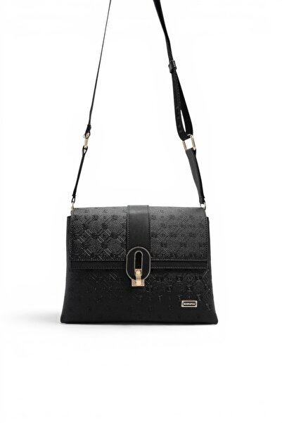 Silver Polo Black - Women's Crossbody Bag with Black Logo Sp1287