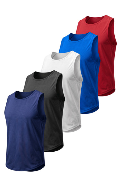 GENIUS STORE Men's Zero Sleeve Sports Athlete Sweat-Wicking Fitness Gym T-Shi...