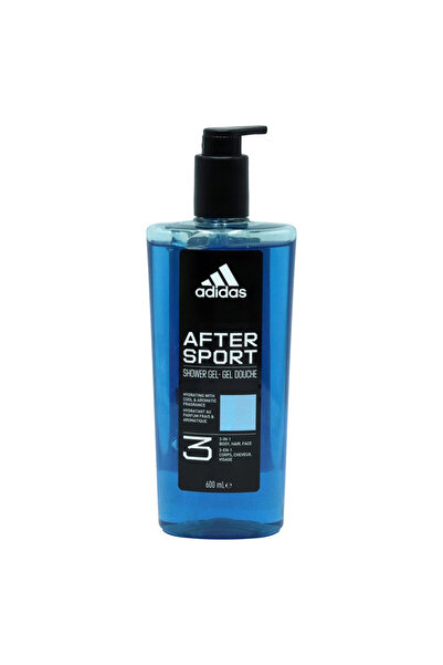 adidas After Sport Gel de duș 3-în-1 pentru bărbați cu pompă, 600 ml