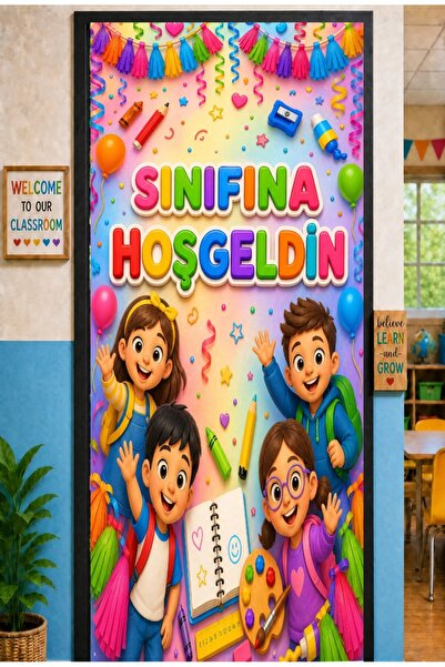 PROMISEBACKDROP2 190x75cm Lastikli kapı süsü, Kumaş kapı giydirme, Sınıfına H...