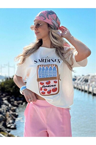 classy moda Γυναικείο μπλουζάκι Oversize Summer Breeze με στάμπα φρούτων και ...