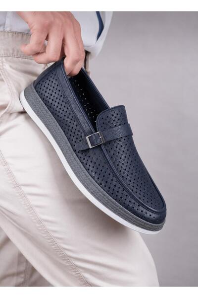 Taşpınar Ayakkabı 100% Genuine Leather Orthopedic Men's Comfortable Summer Mo...